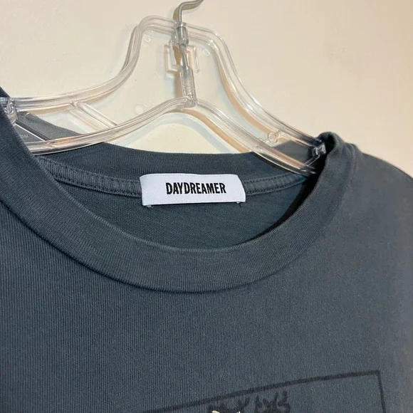 Daydreamer T-Shirt Queen of Hearts Long Sleeve Tee Shirt Charcoal Gray Small - Picture 4 of 5